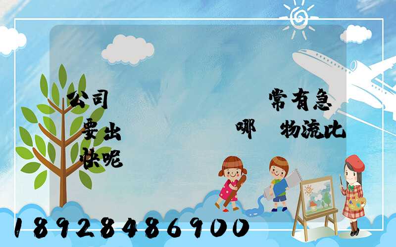 公司經(jīng)常有急貨要出，請問哪個物流比較快呢？